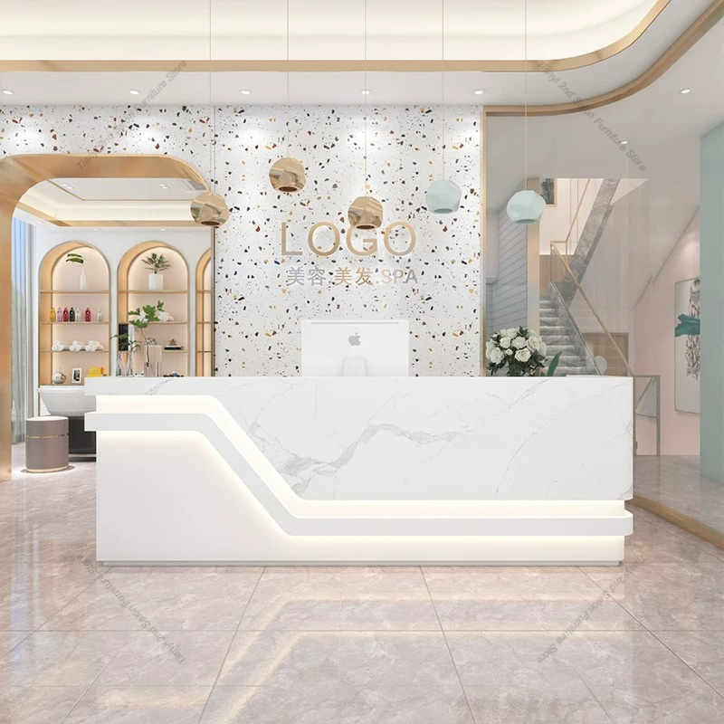 Office Furniture Company - Italian Minimalist Company Front Desk High-end