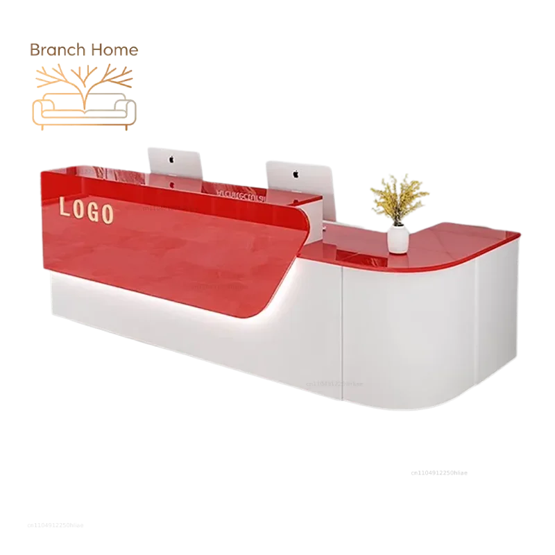 Office Furniture Usa - Storage Luxury Reception Desk Senior Custom