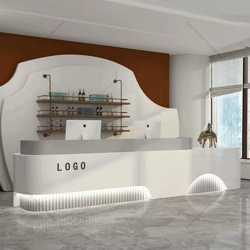 Office Furniture Company - Modern Minimalist Reception Counter, Custom Design