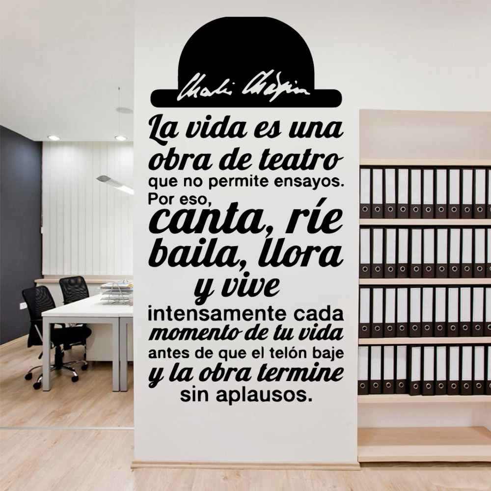 Office Furniture Usa - 1 pc Spanish Motivational texts Waterproof
