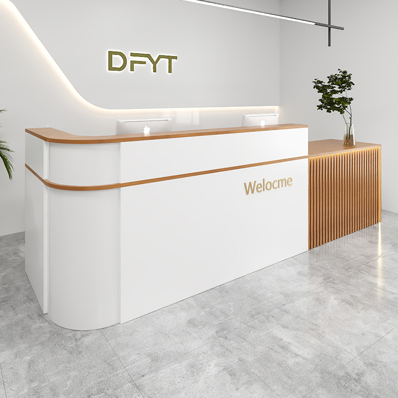 Office Furniture Usa - Storage Luxury Reception Desk Senior Custom