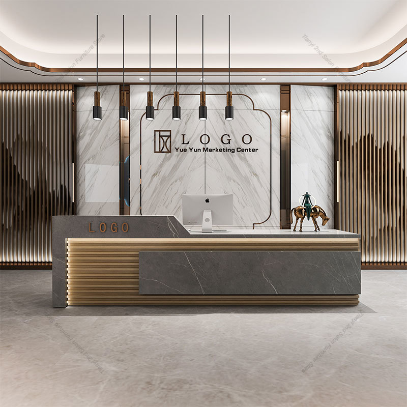 Office Furniture Company - Modern High-end Company Front Reception Desk,