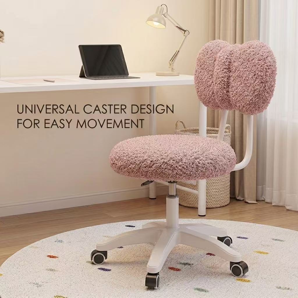 Cute Boucle Swivel Office Chai - Office Furniture Ergonomic 评论和价格