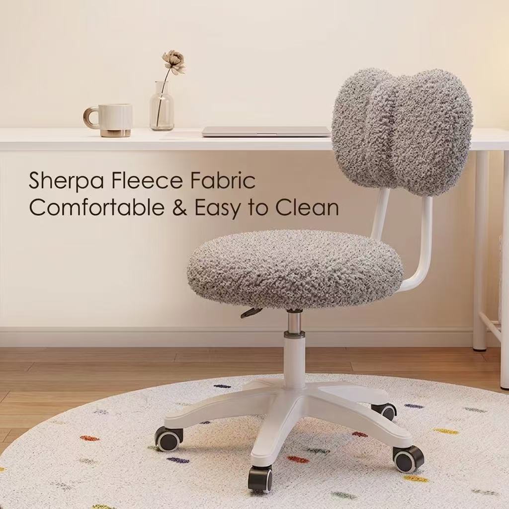 Cute Boucle Swivel Office Chai - Office Furniture Ergonomic 评论和价格
