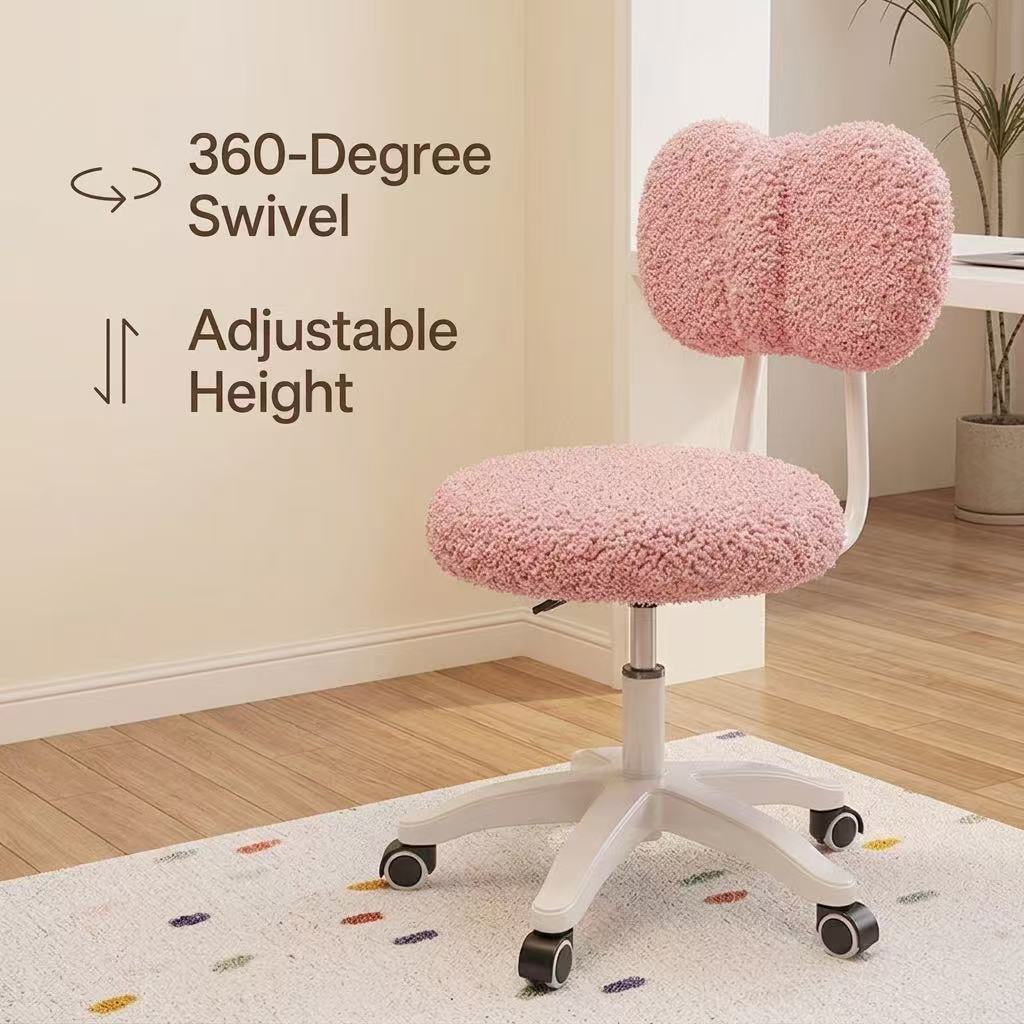 Cute Boucle Swivel Office Chai - Office Furniture Ergonomic 评论和价格