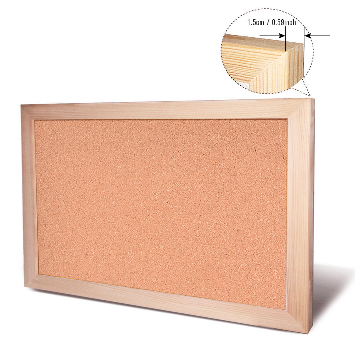 Vintage Pine Wood Frame Cork B - Bulletin Board Cork 评论和价格