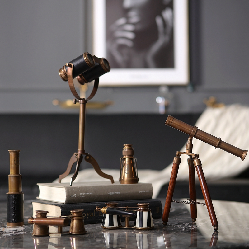 Retro Brass Telescope Desktop  - Office Furniture Loft 评论和价格