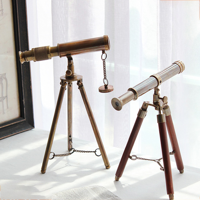 Retro Brass Telescope Desktop  - Office Furniture Loft 评论和价格