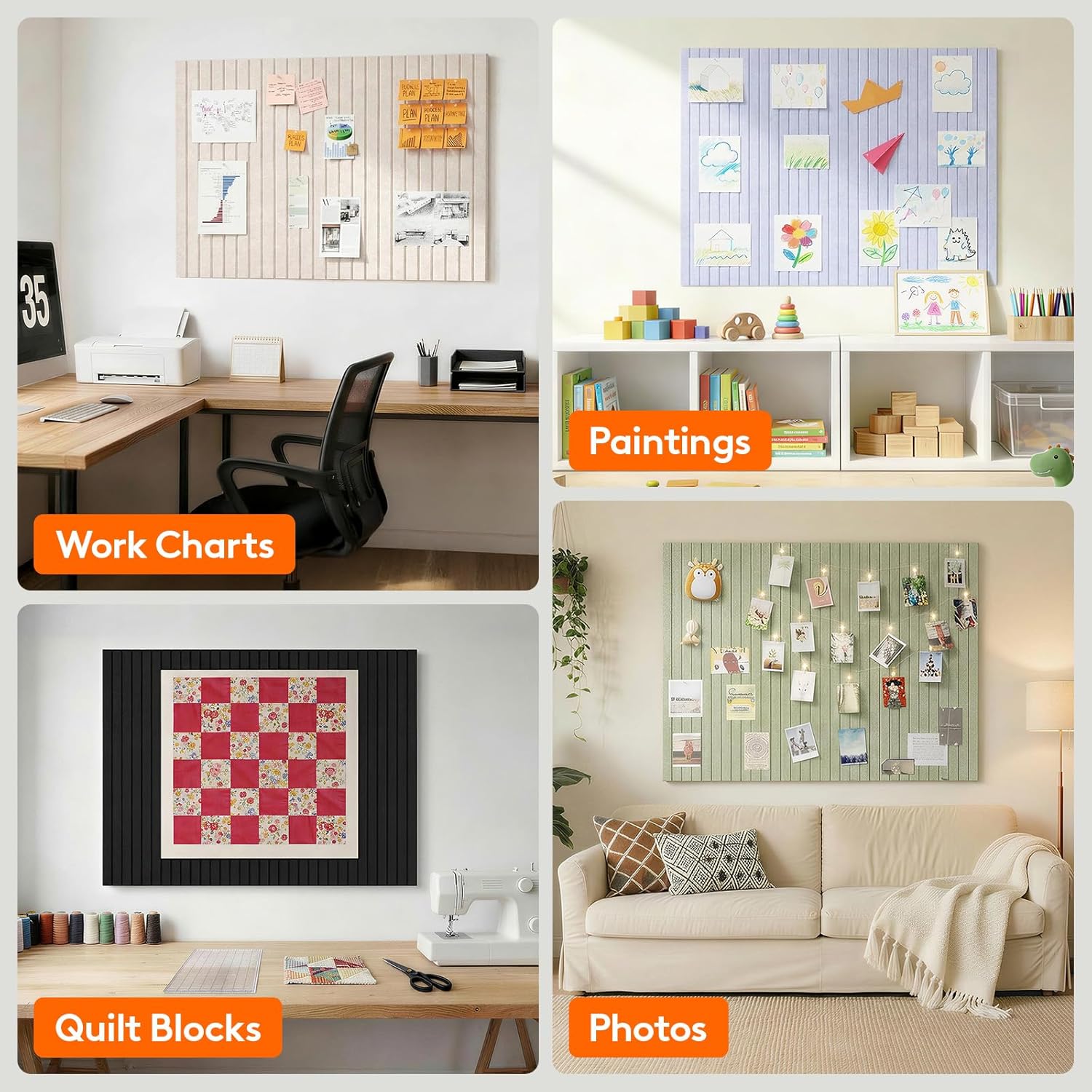 SW 6 PCS  Felt Wall Tiles，Cork - Bulletin Board Cork 评论和价格