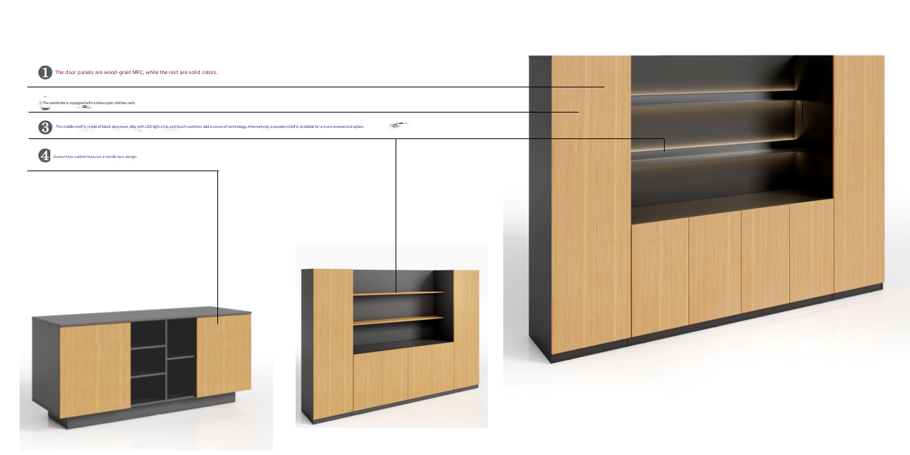Best Selling MFC Credenza Fili - Office Furniture Credenza 评论和价格
