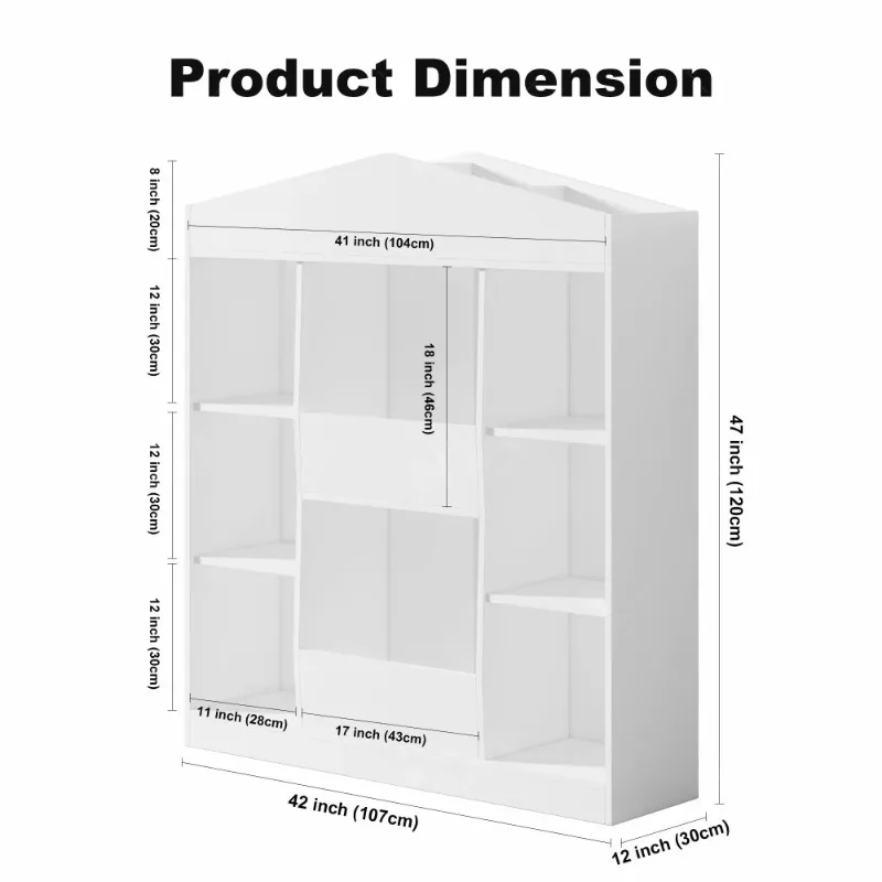 White Wooden Kids Bookshelf Ca - Office Furniture Usa 评论和价格