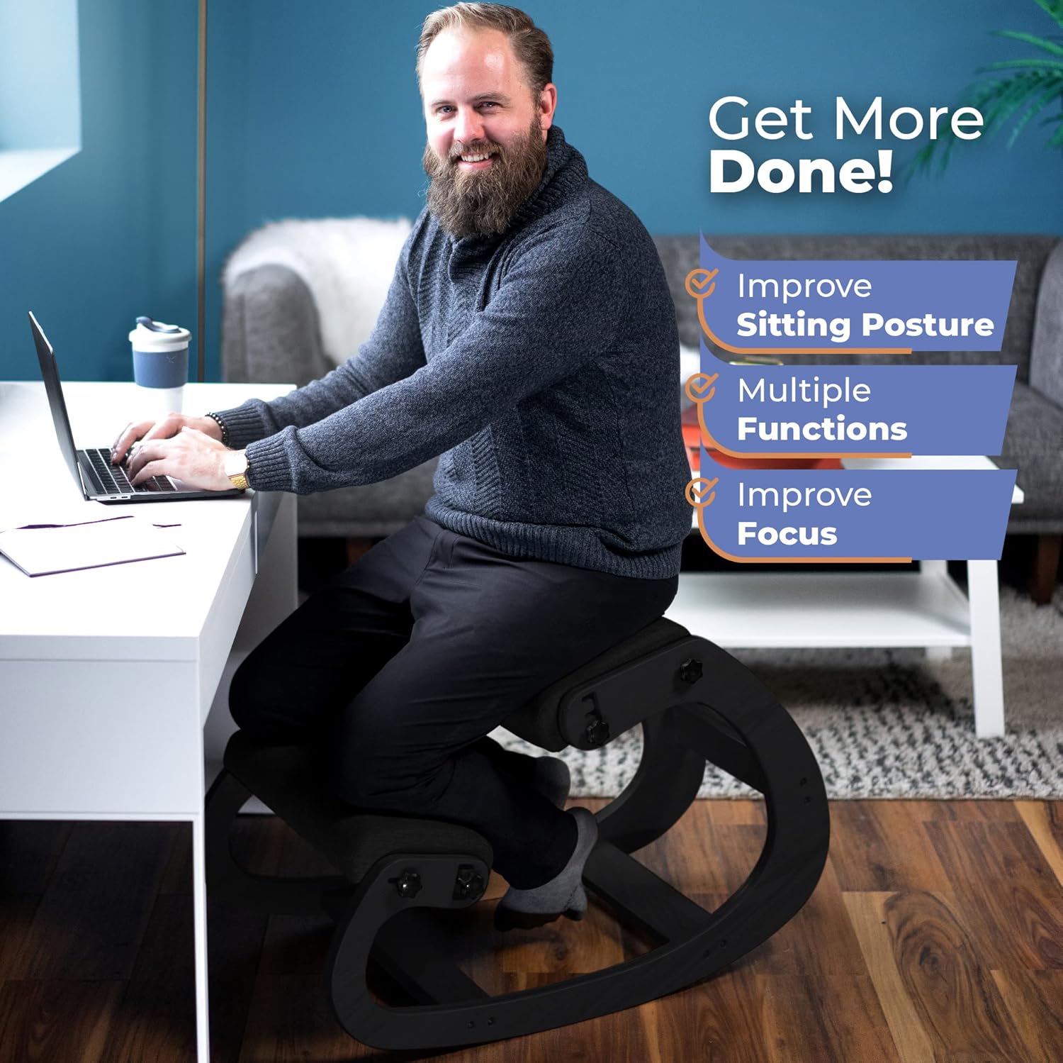 Ergonomic Wooden Kneeling Chai - Office Furniture Ergonomic 评论和价格