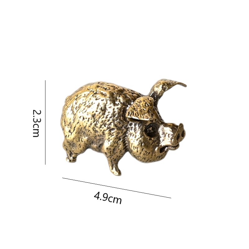Vintage Brass Pig Small Orname - Office Furniture Loft 评论和价格