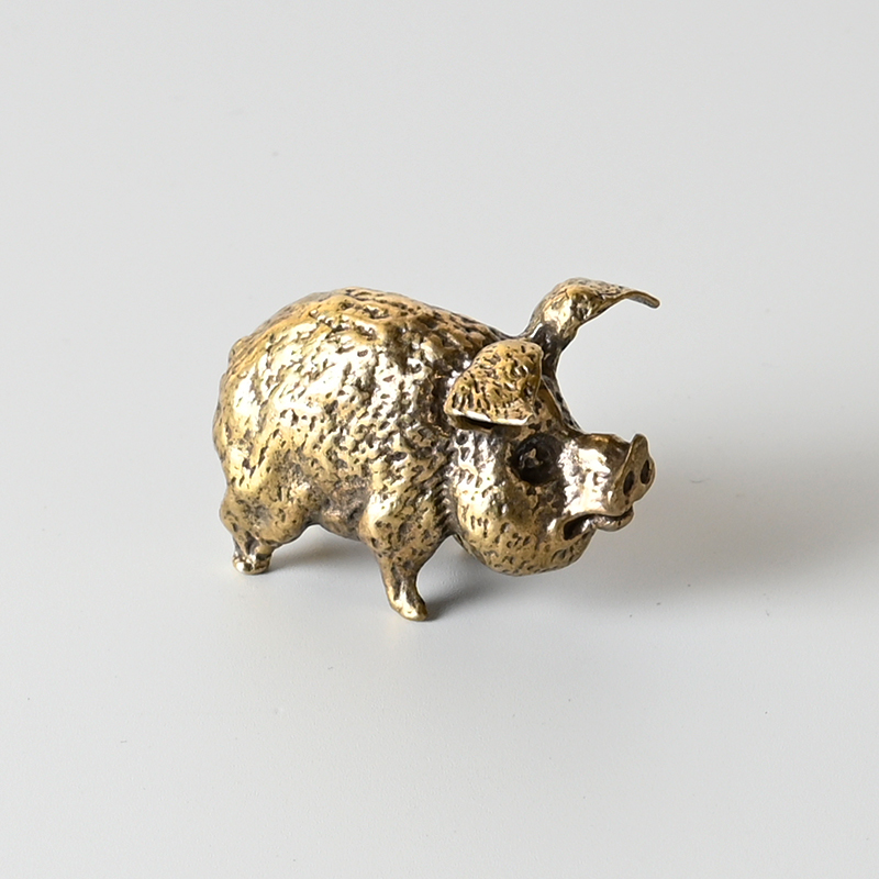 Vintage Brass Pig Small Orname - Office Furniture Loft 评论和价格