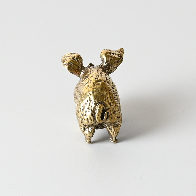 Vintage Brass Pig Small Orname - Office Furniture Loft 评论和价格