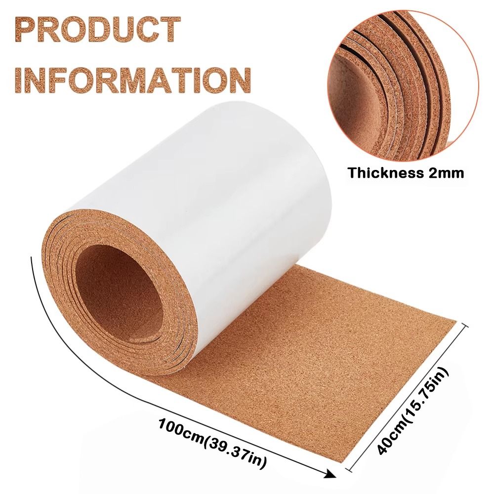 1m Self-Adhesive Cork Roll 2mm - Bulletin Board Cork 评论和价格