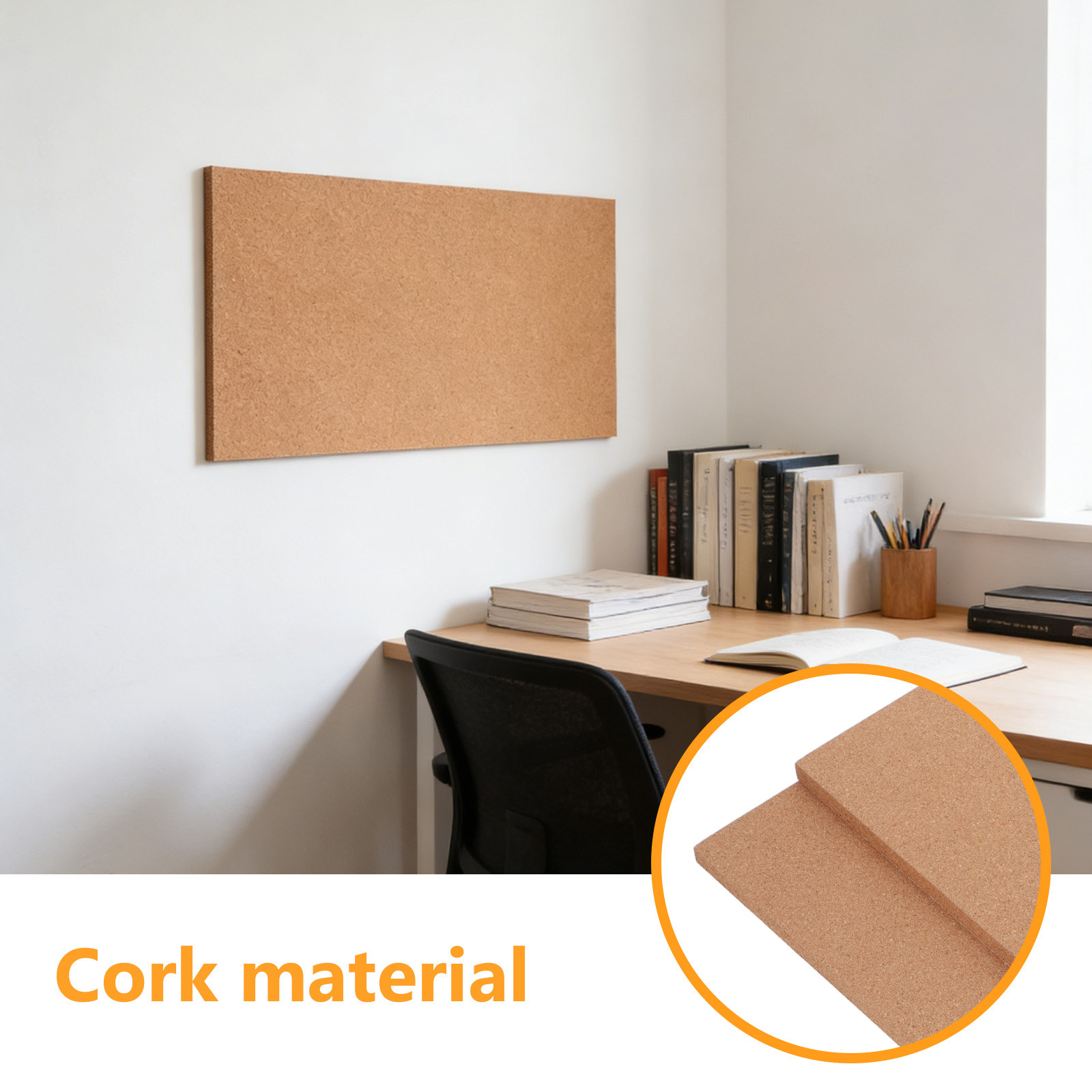 2Pcs Rectangular Self-Adhesive - Bulletin Board Cork 评论和价格