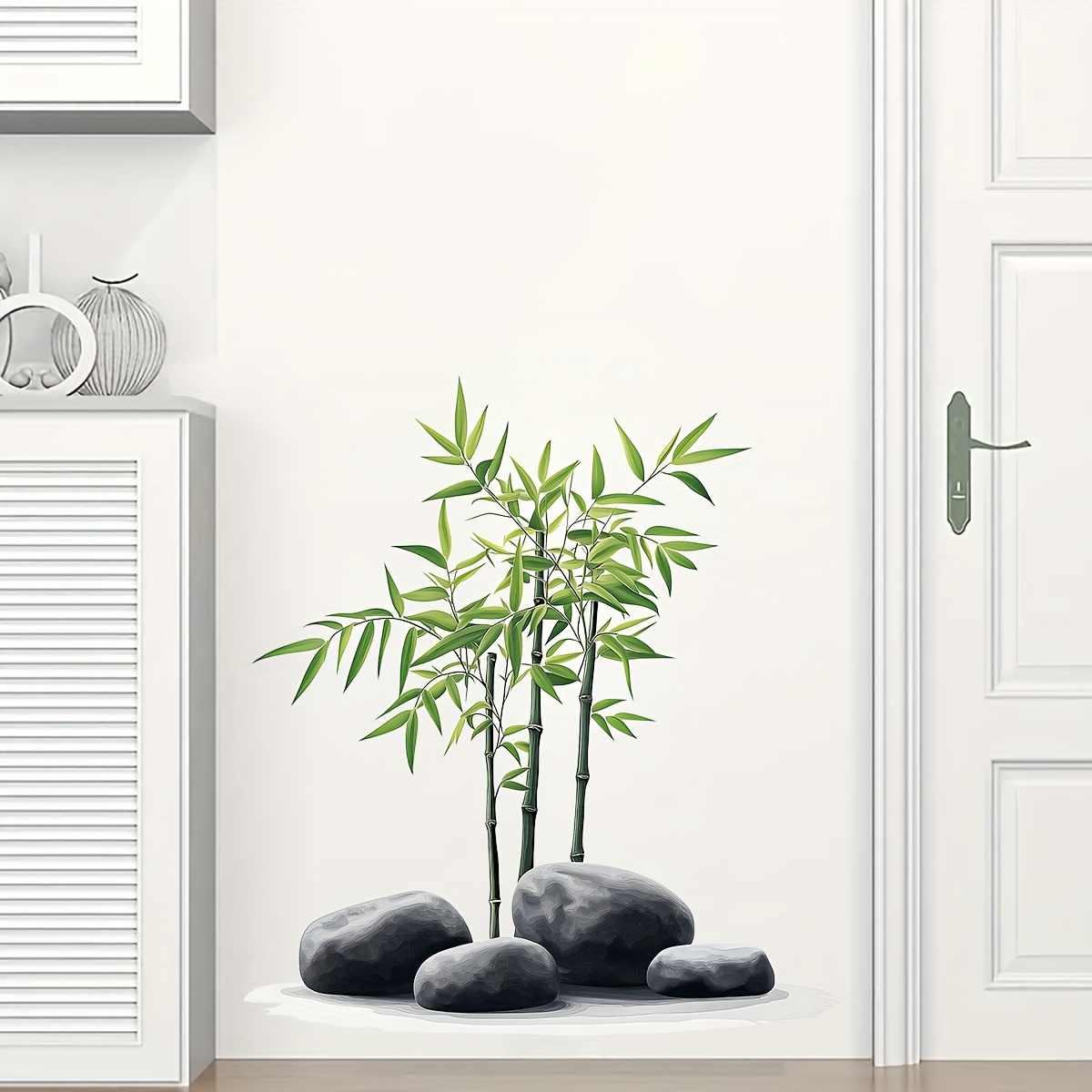 Green Bamboo Leaf Plants Wall  - Office Furniture Usa 评论和价格