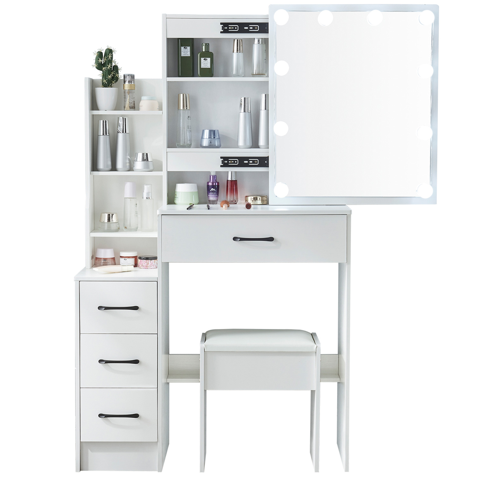LED Makeup Vanity Desk Set wit - Office Furniture Credenza 评论和价格