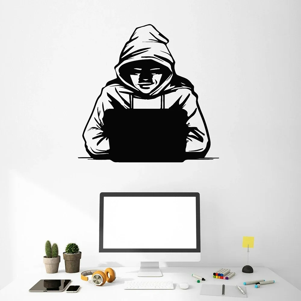 Vinyl Wall Decal Hacker Comput - Office Furniture Removal 评论和价格