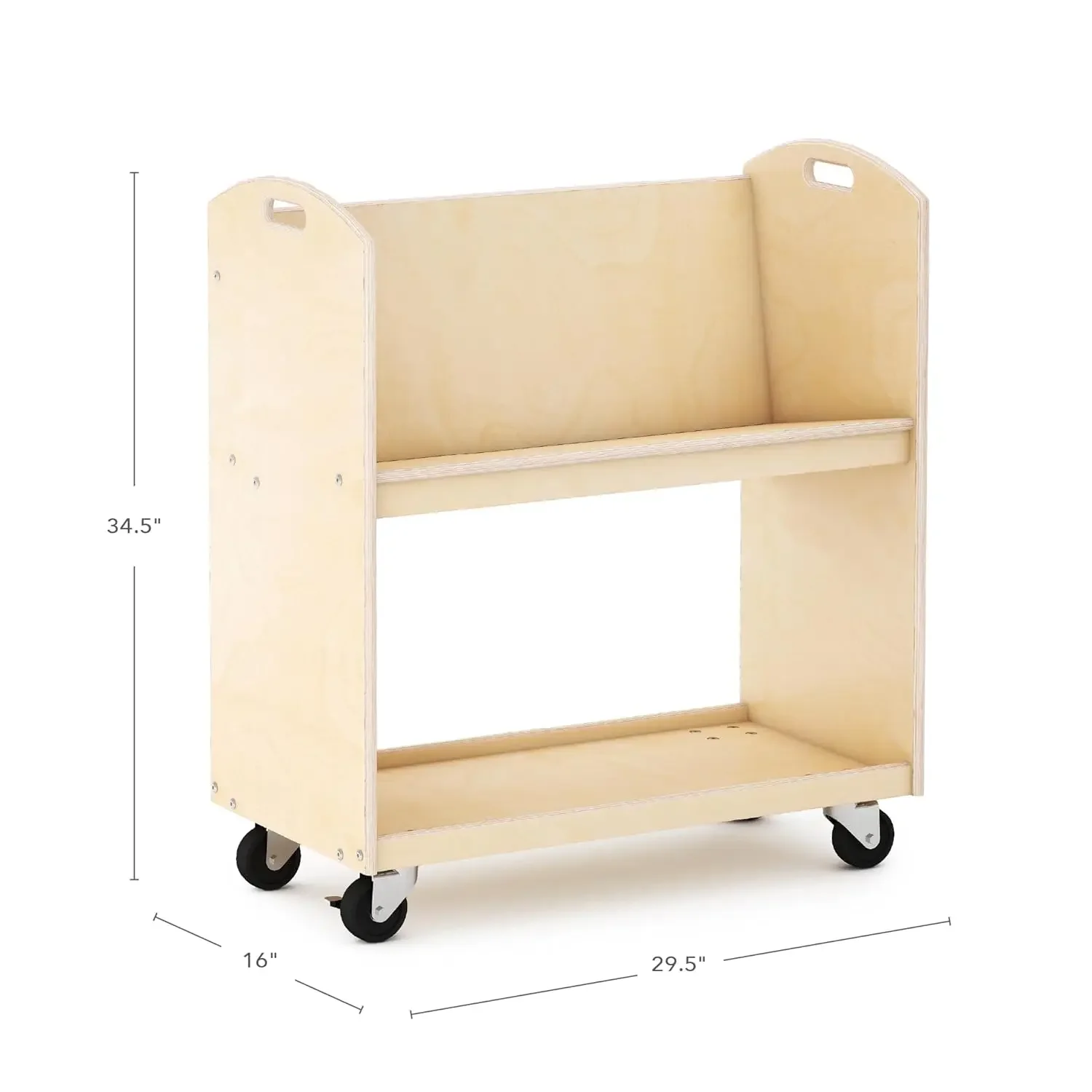 Kids Book Storage Cart - Natur - Book Cart Rolling 评论和价格