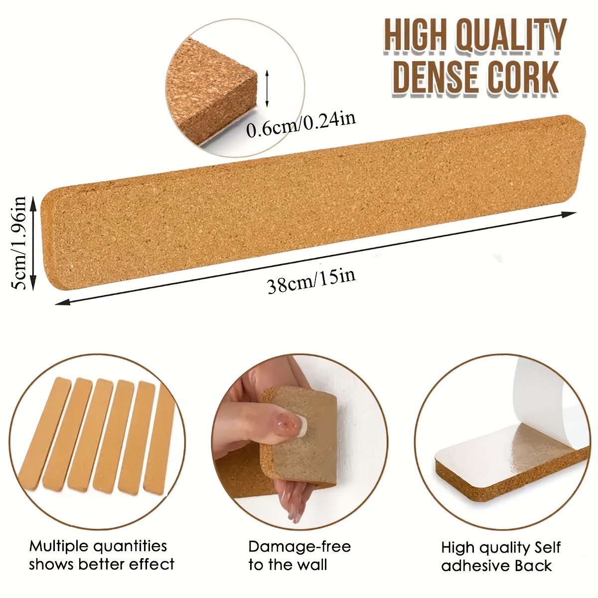 Long Cork Board Strips, Cork F - Bulletin Board Cork 评论和价格